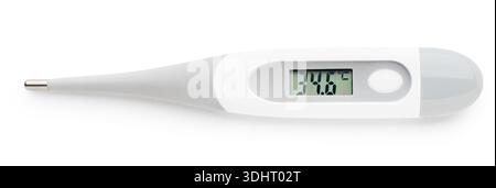 Electric body thermometer on a white isolated background Stock Photo