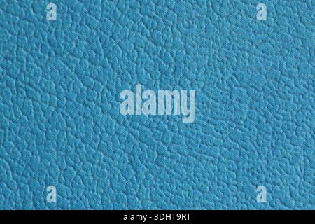 blue leather surface texture background. close up of a blue texture Stock Photo