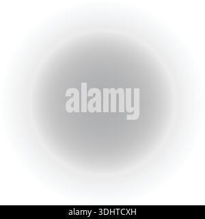 Gray Circle on Black Background  Solid Grey Geometric Shape Minimalist Design Element Stock Vector