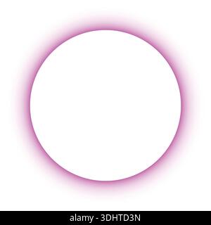 Vibrant Purple Ring on Black Background Minimalist Circular Graphic Element Stock Vector