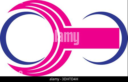 modern business pink color shape logo design Stock Vector