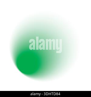 Luminescent Green Sphere with Radial Glow  Abstract Digital Light Effect Stock Vector