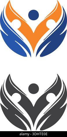 phoenix symbol icon logo design vector Stock Vector