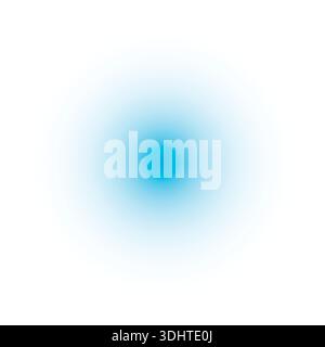 Vibrant Blue Gradient Circle Light on Black Background  Abstract Digital Glow Effect Stock Vector