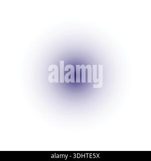 Centered Blue White Glow Circle Radial Gradient Design on Black Background Stock Vector