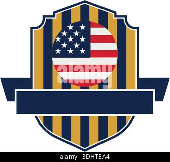 usa football academy logo design modern sport logo Stock Vector