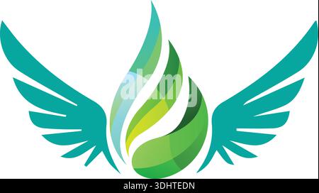 drop logo design simple drop bird logodesign Stock Vector