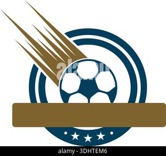 new sport football logo design simple game logo modern fooball logo Stock Vector
