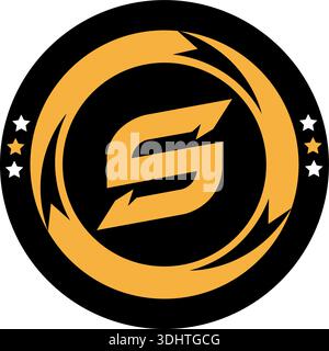 business company circle s letter logo design Stock Vector