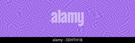 Purple seamless grid background, retro aesthetic vector pattern Stock Vector