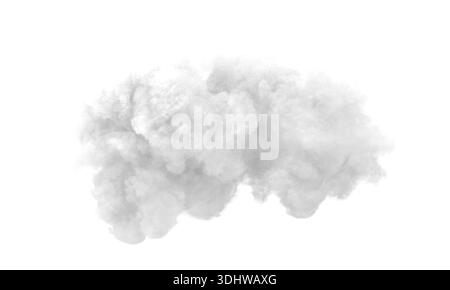 3d white cumulus cloud on transparent background Stock Photo