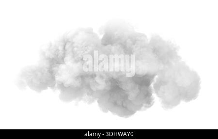 cumulus cloud floating, isolated 3d Stock Photo