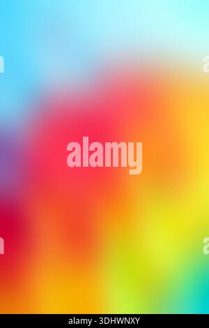 Bright rainbow gradient blurred background. Various bright blurry spots, vertical image Stock Photo