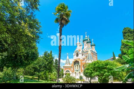 Russian Orthodox Cathedral  Saint-Nicolas de Nice Stock Photo