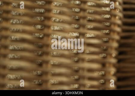 Natural Organic Woven Material Blurred Background. Stock Photo