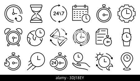 Clock symbols, stopwatch signs, Timer icons Stock Vector Image & Art ...