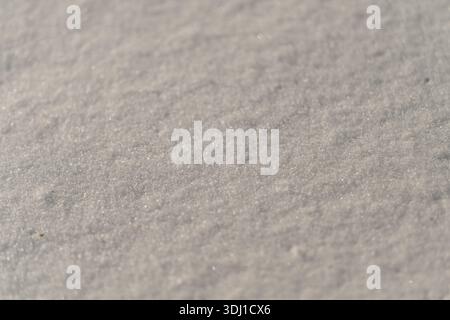 Peaceful winter scene with snow, Calm frostcovered terrain with gentle slopes, Tranquil winter environment featuring untouched snow and subtle glossin Stock Photo