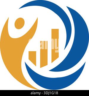 Accounting tax expert logo Icon Illustration Brand Identity logo design Stock Vector