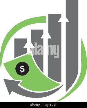 business marketing logo design and dollar logo Stock Vector