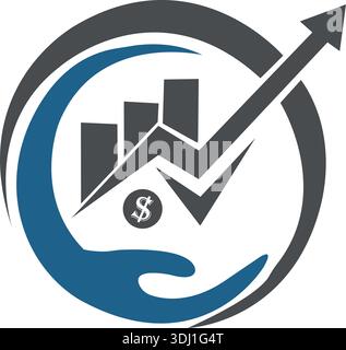 business marketing logo design hand marketing logo Stock Vector