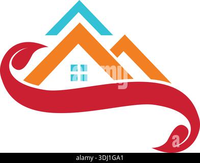 Home Property and construction logo design Stock Vector