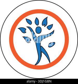man happy logo design learning logo usa logo clayent logo design Stock Vector