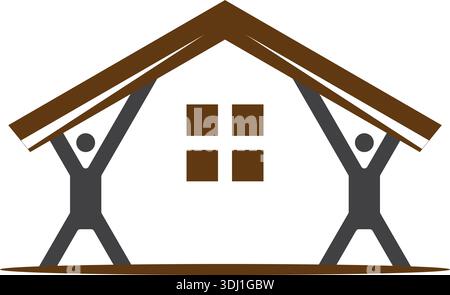 modern home logo design unique construction logo design Stock Vector