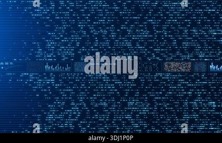 Big data, binary code, encryption, digital user interface, virtual reality concept. Big data, binary code, encryption, digital user interface, virtual reality concept. Futuristic, software configuration, data processing, technology, computer network. img technology087s01 futuristic big data concept Stock Photo