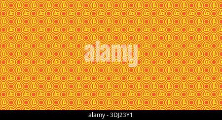 Circular swirl shapes arranged in a seamless repeating pattern. Stock Vector