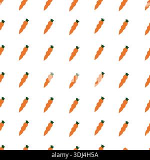 Easter carrots seamless fabric design pattern Stock Vector