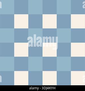 Blue plaid seamless fabric design pattern Stock Photo