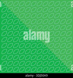 Simple green background with leaf-shaped lines Stock Vector