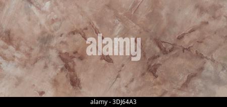 Abstract Beige Brown Painted Concrete Surface with White Brush Strokes Weathered Texture Stock Photo