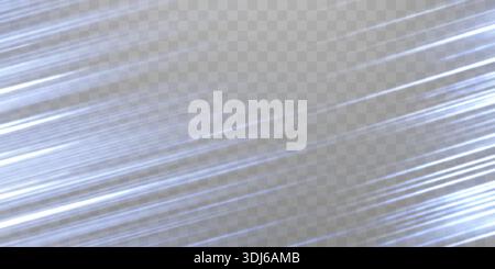 Speed rays, light neon flow, zoom in motion effect, blue glow speed lines, colorful light trails, perspective stripes. Abstract background, vector Stock Vector