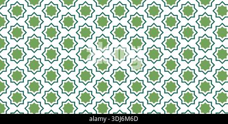 Seamless Islamic geometric star motif pattern background Stock Vector