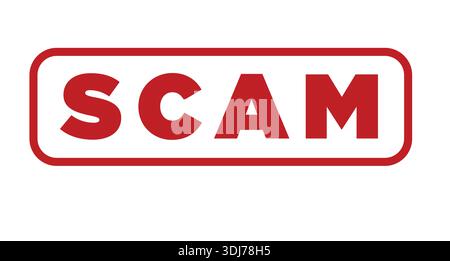 Scam alert stamp. Stock Vector