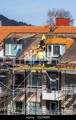 Renovation of an apartment building Stock Photo