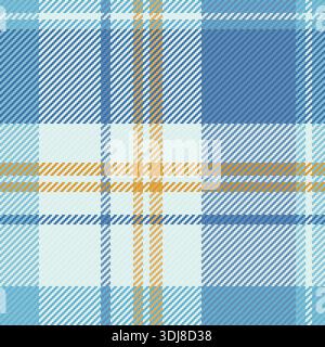 Selection background pattern texture, valentines day plaid textile tartan. Flannel vector check seamless fabric in cyan and white colors palette. Stock Vector