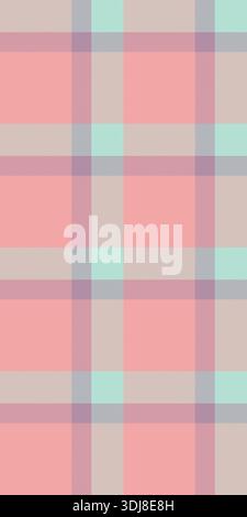 Sofa background textile seamless, windowpane texture pattern tartan. Strip check vector plaid fabric in red and light colors palette. Stock Vector
