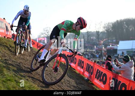Competitive Advertising Stage Example Netherlands' Mees Hendrikx pictured in action during the men's elite ...
