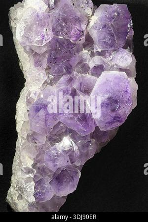 Amethyst, purple variety of the mineral quartz, Germany Stock Photo