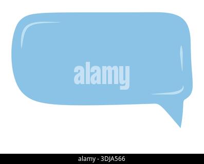 Hand Drawn Blue Sticker Talk Bubble Stock Vector