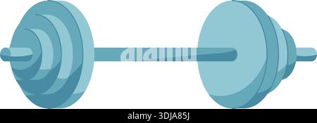 Flat Barbell Symbol For Gym Stock Vector