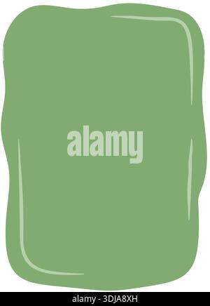 Green Organic Hand Drawn Squiggle Sticker Shape Stock Vector