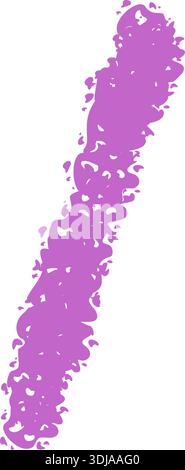Purple Hand Drawn Chalk Quote Mark Stock Vector