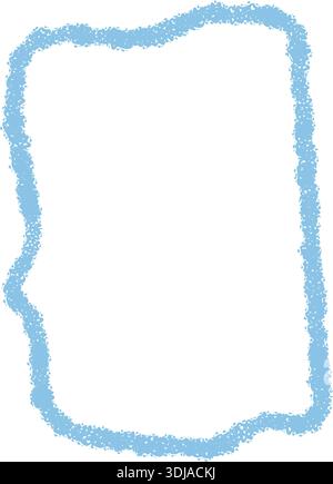 Blue Wavy Chalk Quote Box Frame Stock Vector