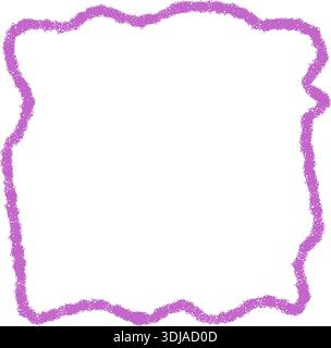 Wavy Chalk Squiggle Quote Frame Outline Stock Vector