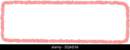 Chalk Contour Rectangle Frame With Border Stock Vector