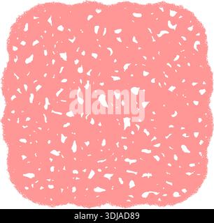 Groovy Scallop Rectangle Crayon Border Stock Vector