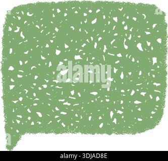 Organic Chalk Sketch Speech Bubble Rectangle Stock Vector